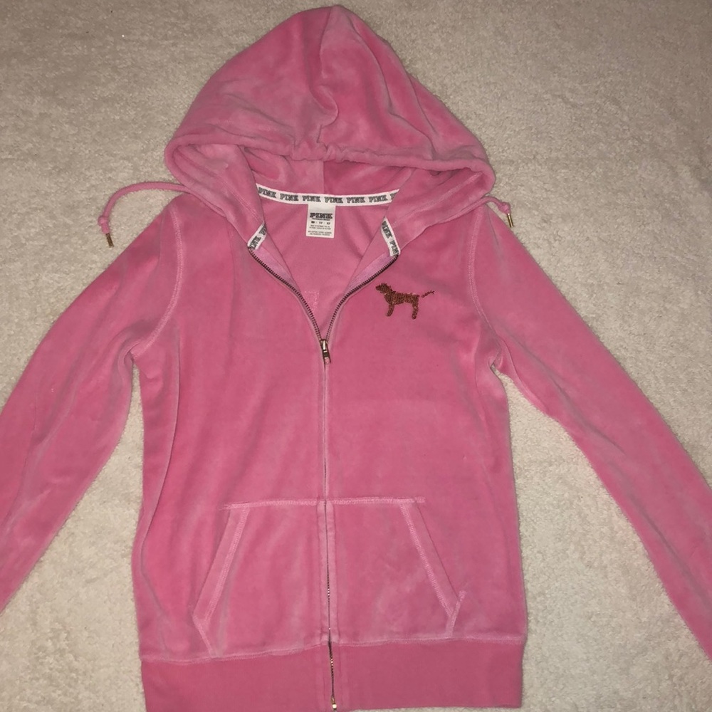VS pink zip up hoodie jacket